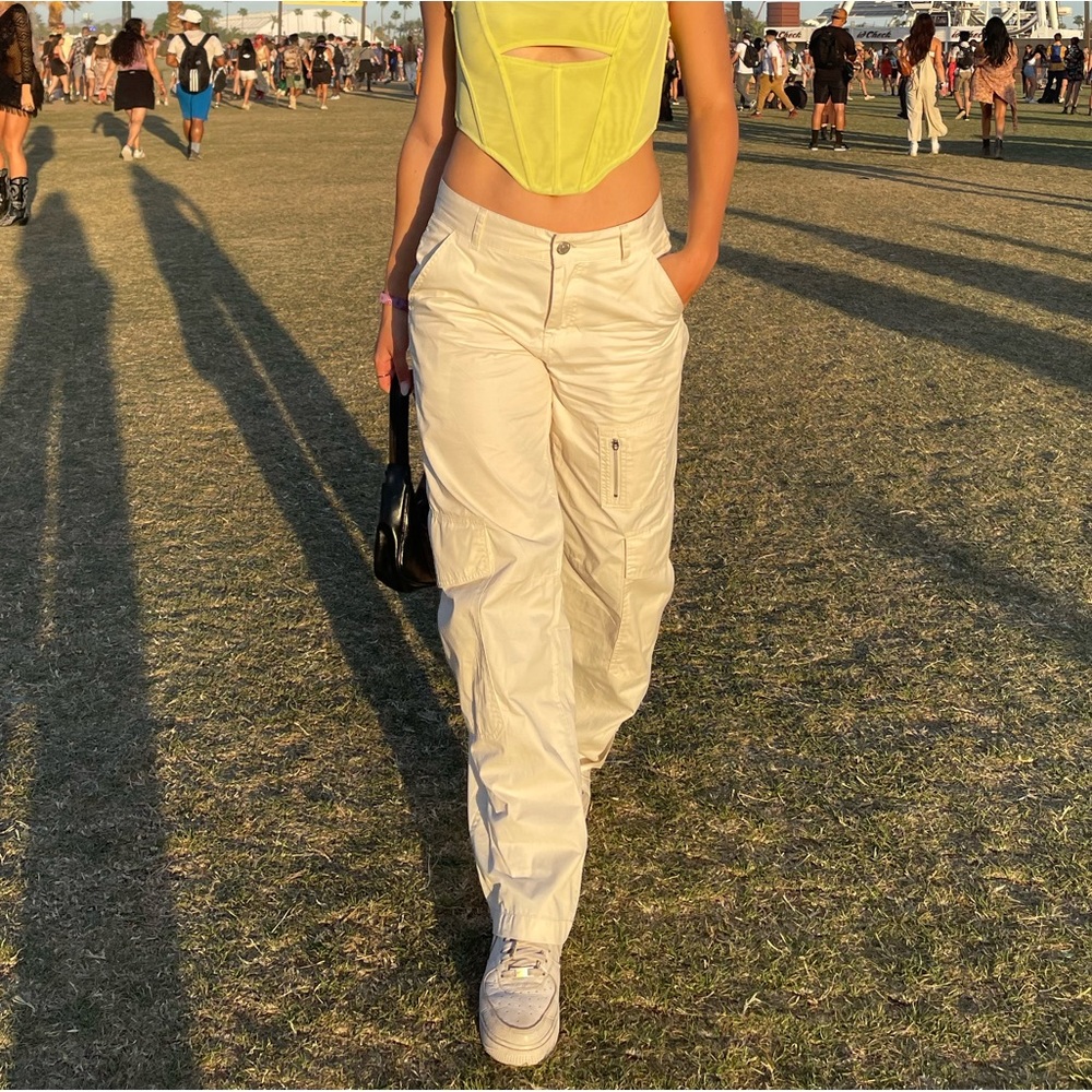 White cargo pants Urban Outfitters